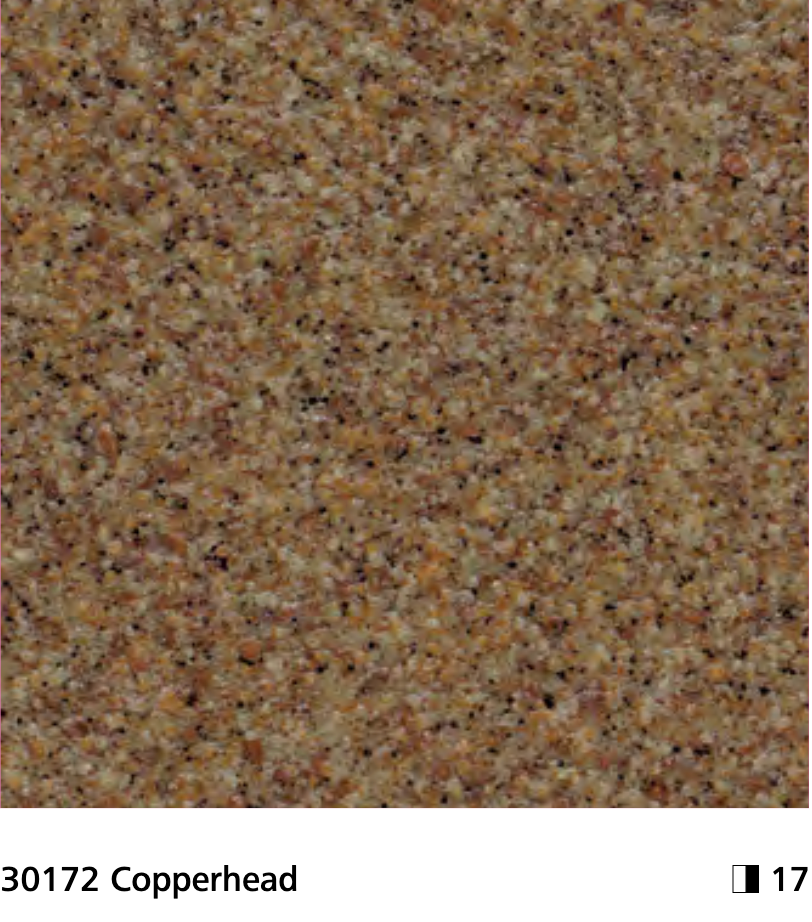 Sto Granitex close-up showing stucco texture in Copperhead colour, code 30172