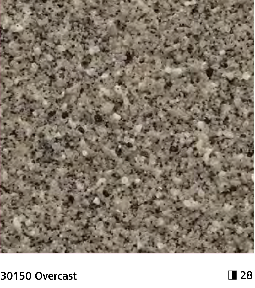 Sto Granitex close-up showing stucco texture in Overcast colour, code 30150