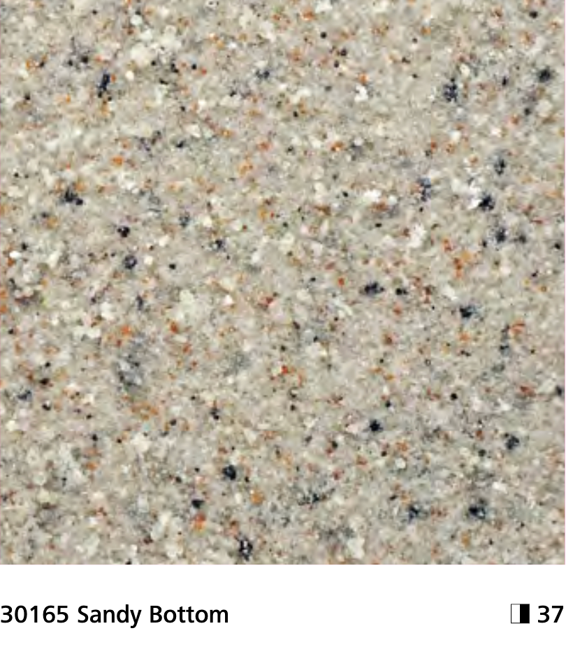 Sto Granitex close-up showing stucco texture in Sandy Bottom colour, code 30165