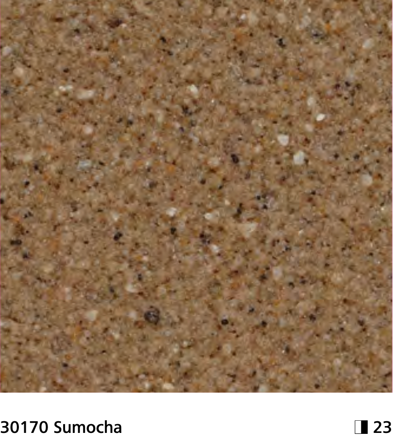 Sto Granitex close-up showing stucco texture in Sumocha colour, code 30170