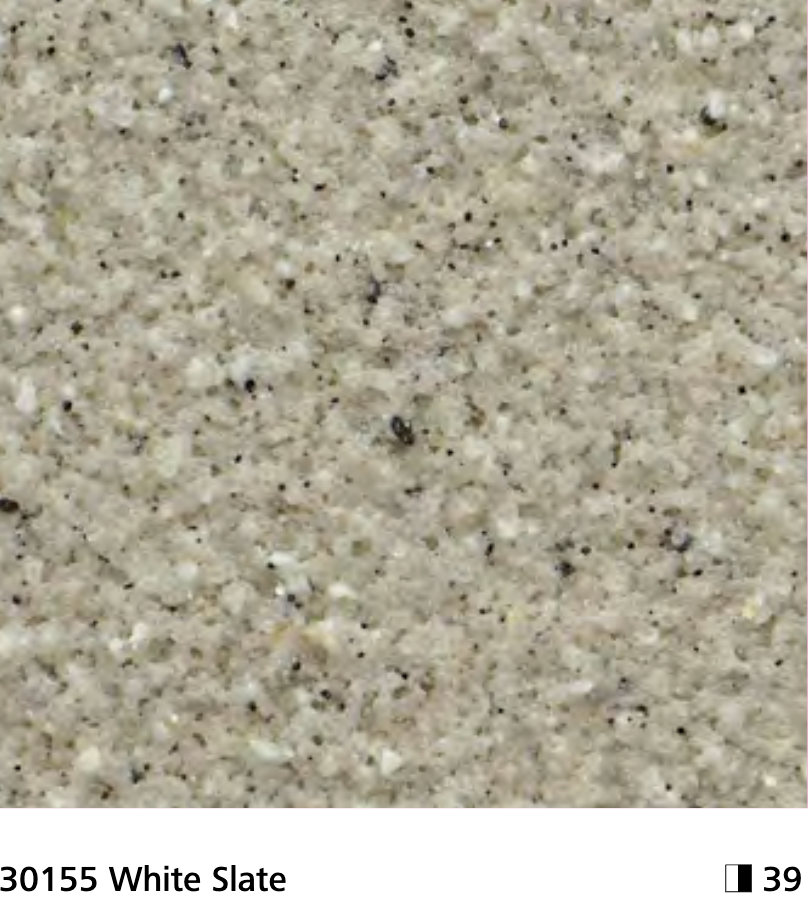 Sto Granitex close-up showing stucco texture in White Slate colour, code 30155