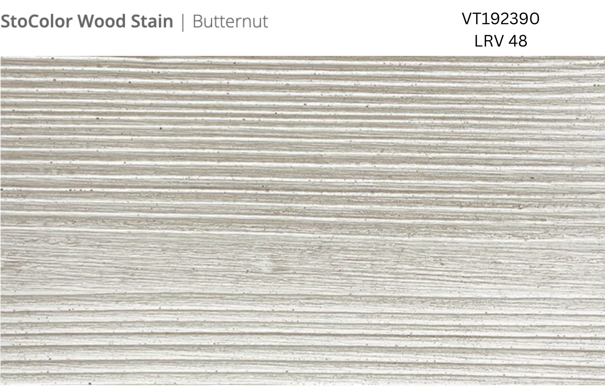 Close-up of Stocast wood with Stocolor woodstain in Butternut colour, code VT192390, showing textured wood finish