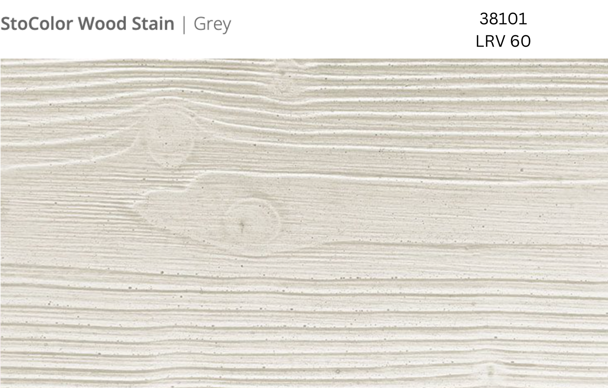 Close-up of Stocast wood with Stocolor woodstain in Grey colour, code 38101, showing textured wood finish