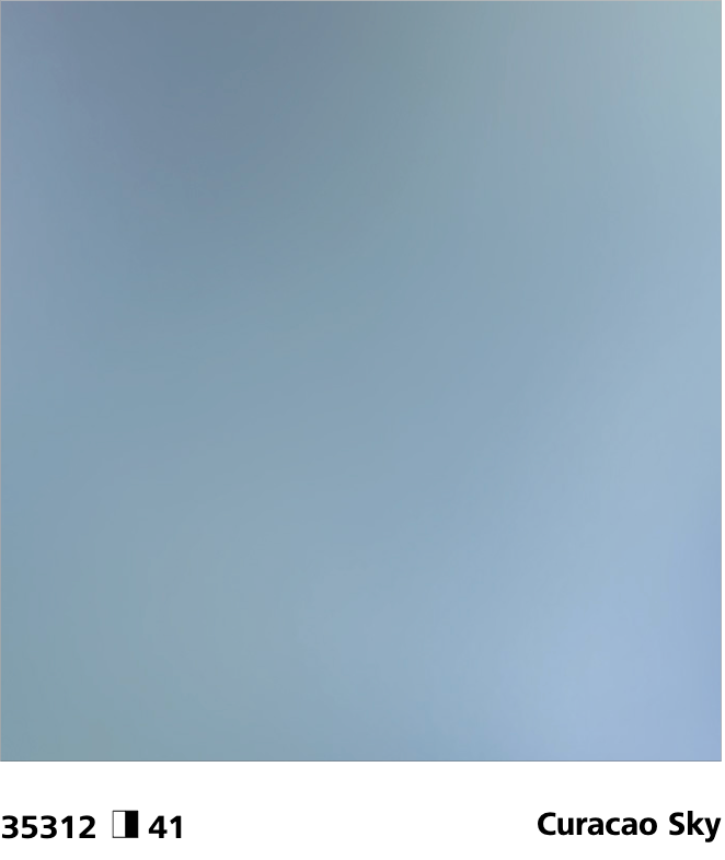 StoColor Metallic Topcoat close-up showing Curacao Sky colour, code 35312, with reflective stucco finish