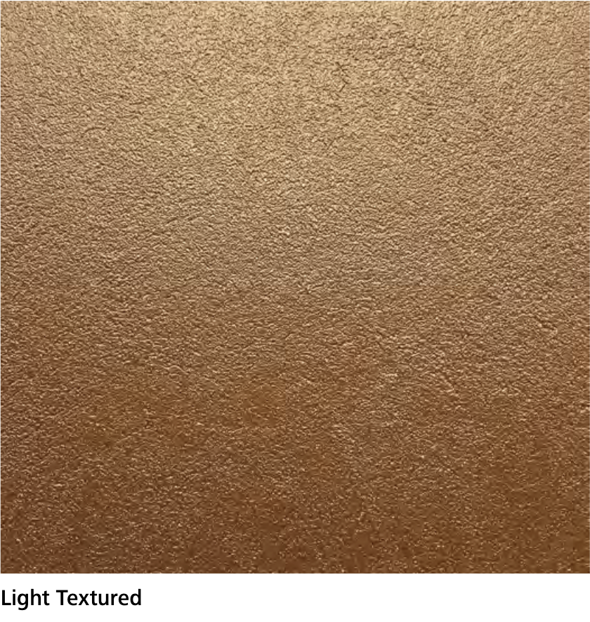 StoColor Metallic Topcoat close-up over light textured surface showing reflective stucco finish