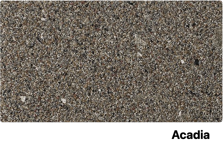 StoCreativ Granite textured exterior finish Acadia close-up showing natural stone appearance and detailed surface texture