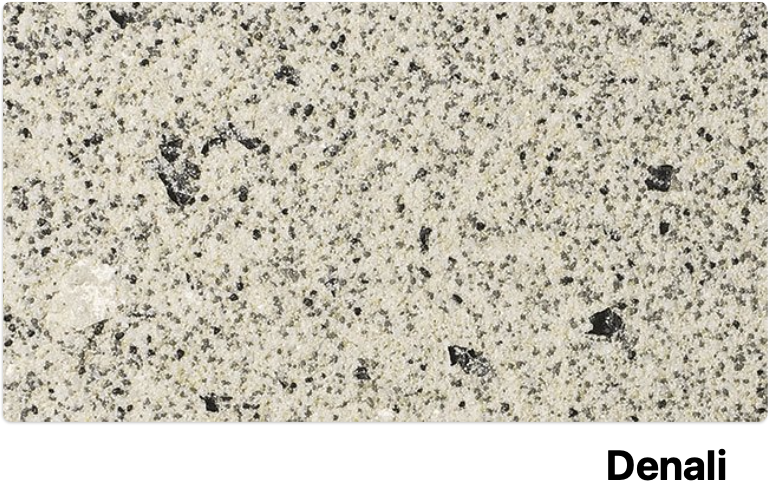 StoCreativ Granite textured exterior finish Denali close-up showing natural stone appearance and surface texture