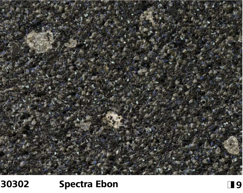 Close up of Stocreativ Lux specialty finish in Spectra Ebon colour, code 30302, showing deep textured surface and colour details