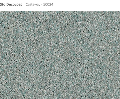 Sto Decocoat exterior finish Castaway close-up showing textured finish, colour code 50034