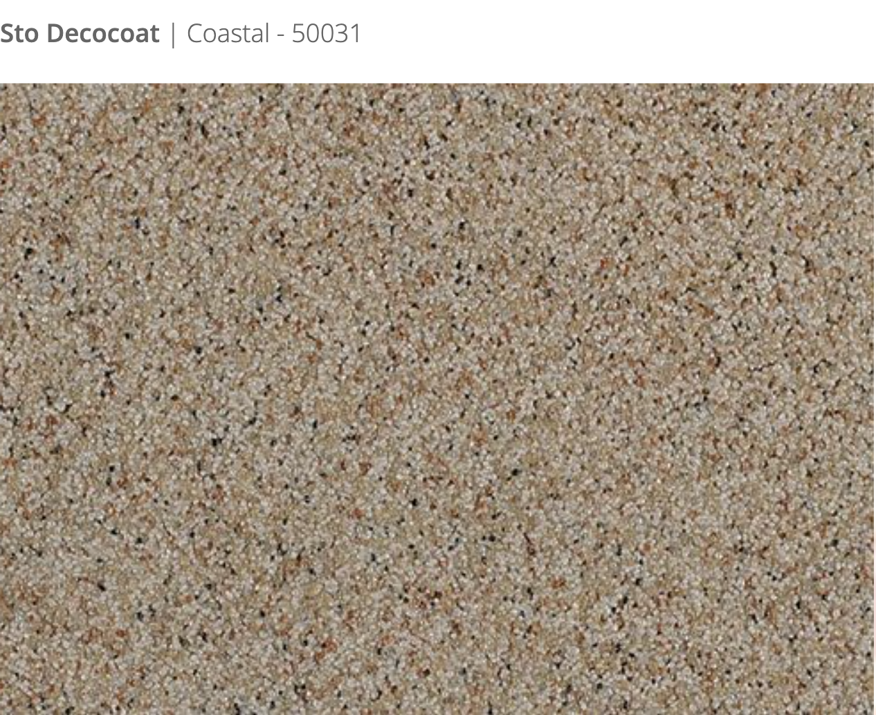 Sto Decocoat exterior finish Coastal close-up showing textured finish, colour code 50031