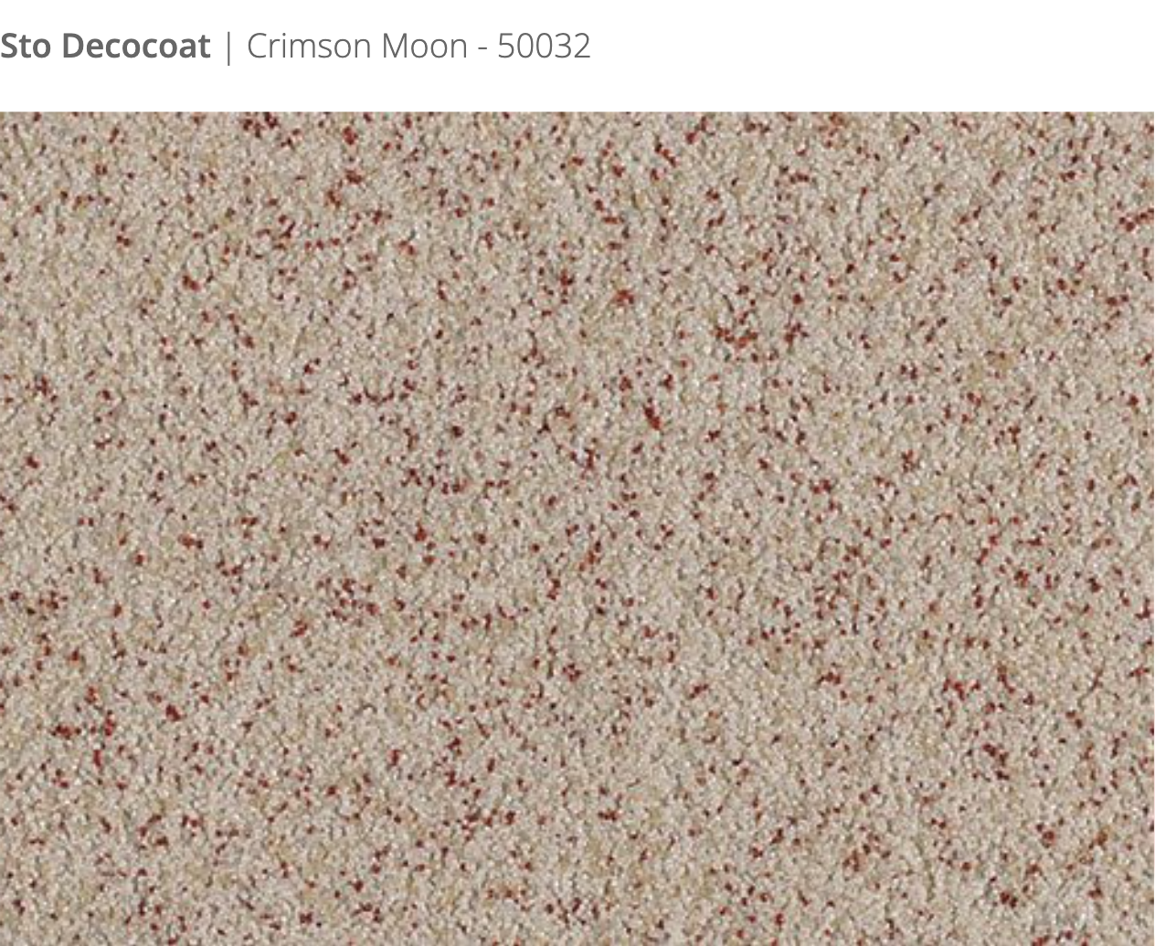 Sto Decocoat exterior finish Crimson Moon close-up showing textured finish, colour code 50032