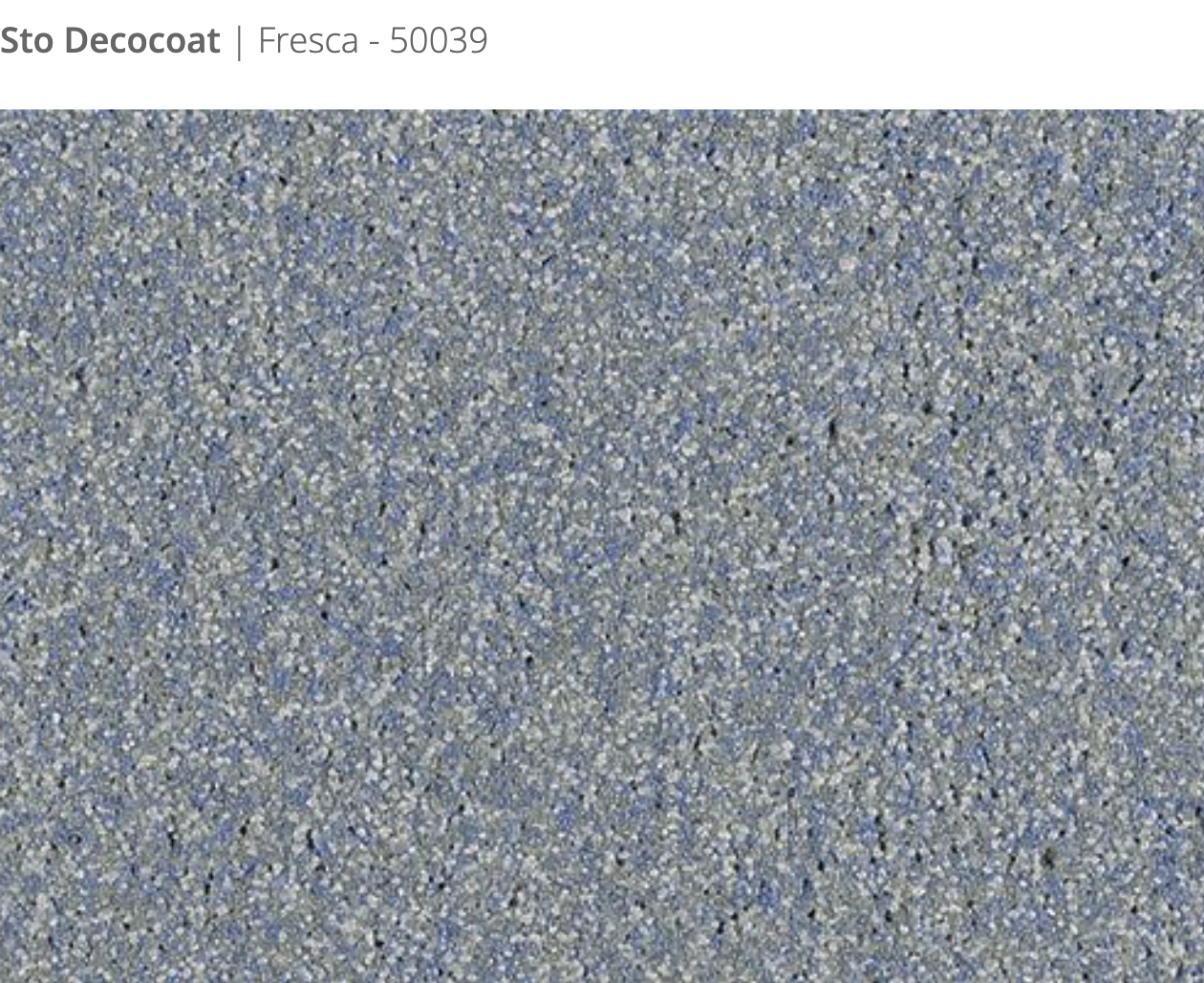 Sto Decocoat exterior finish Fresca close-up showing textured finish, colour code 50039