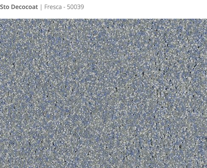 Sto Decocoat exterior finish Fresca close-up showing textured finish, colour code 50039
