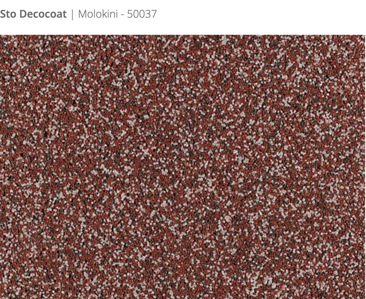 Sto Decocoat exterior finish Molokini close-up showing textured finish, colour code 50037