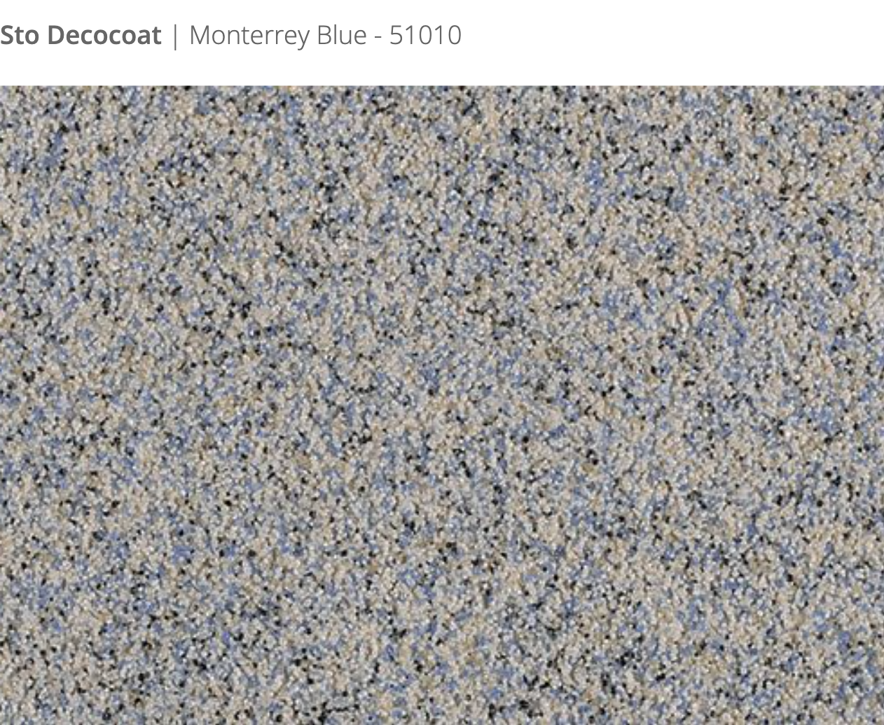 Sto Decocoat exterior finish Monterrey Blue close-up showing textured finish, colour code 51010