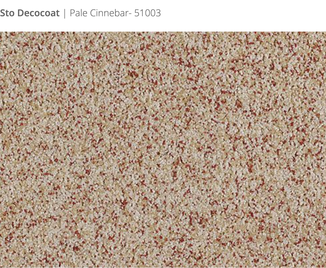 Sto Decocoat exterior finish Pale Cinnebar close-up showing textured finish, colour code 51003