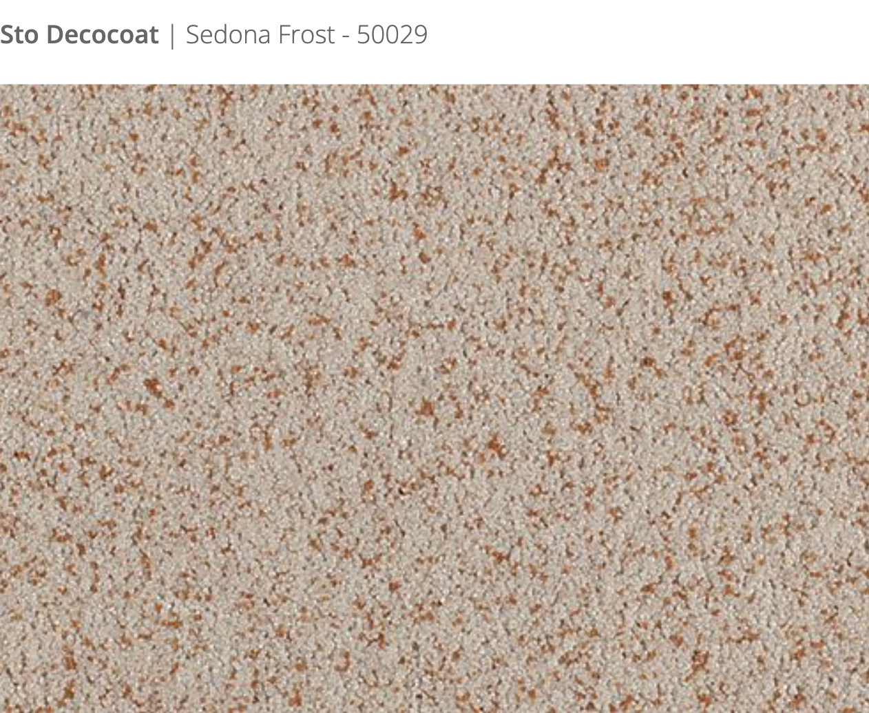 Sto Decocoat exterior finish Sedona Frost close-up showing textured finish, colour code 50029