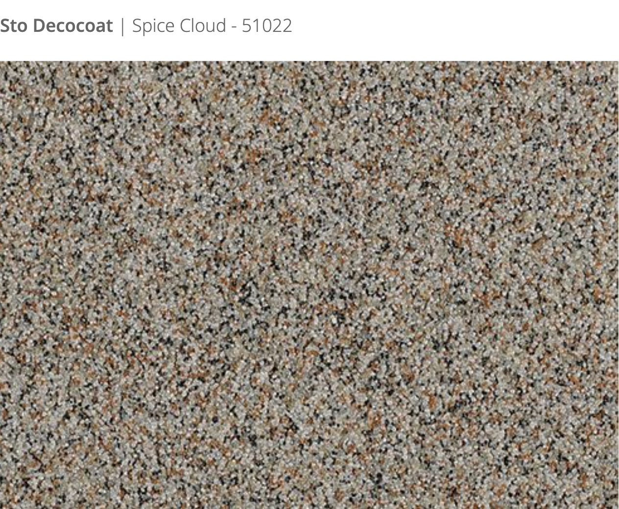 Sto Decocoat exterior finish Spice Cloud close-up showing textured finish, colour code 51022