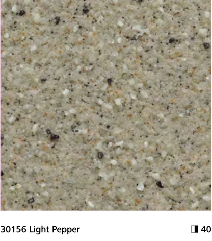 Sto Granitex close-up showing stucco texture in Light Pepper colour, code 30156