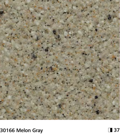 Sto Granitex close-up showing stucco texture in Melon Gray colour, code 30166