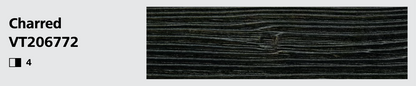 Stocast wood with Stocolor woodstain Charred close-up showing textured wood finish, colour code VT206772