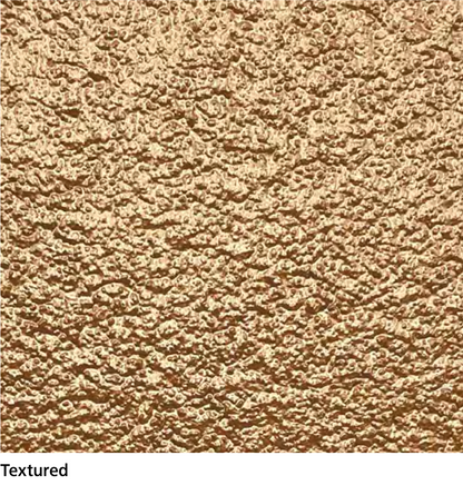 StoColor Metallic Topcoat close-up over heavily textured surface with pronounced reflective stucco finish